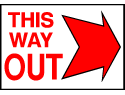 Exit Sign - Way Out (Right)