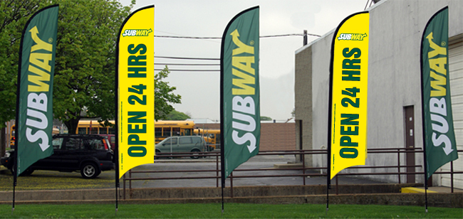 Subway Feather Flag