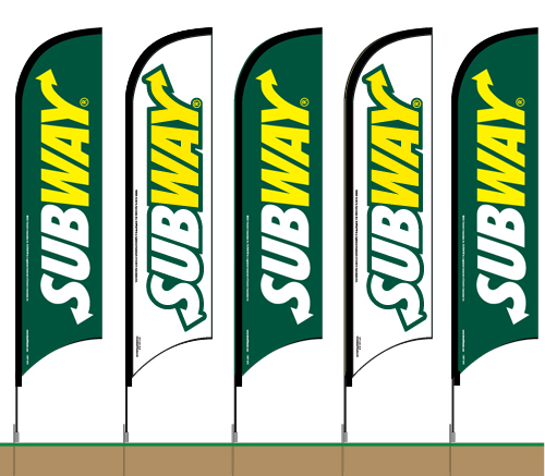 Subway Feather Flag