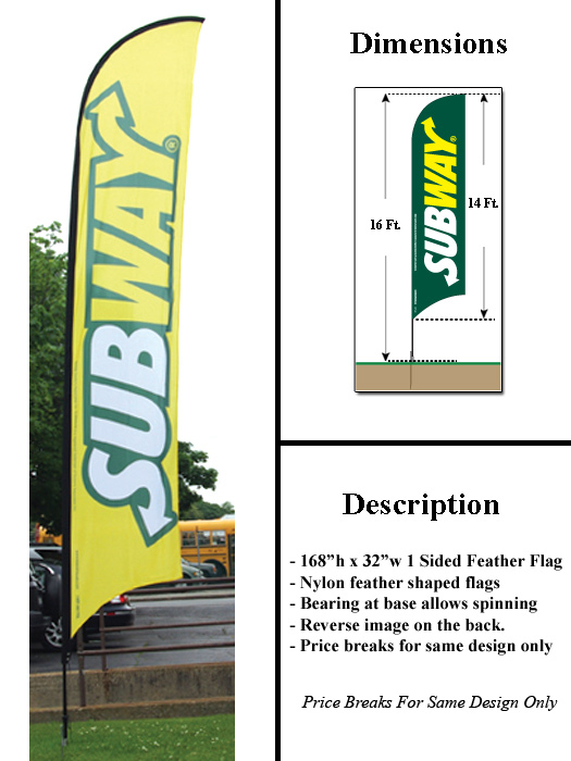 Subway Feather Flag