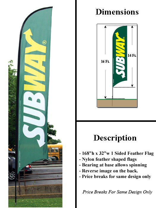 Subway Feather Flag