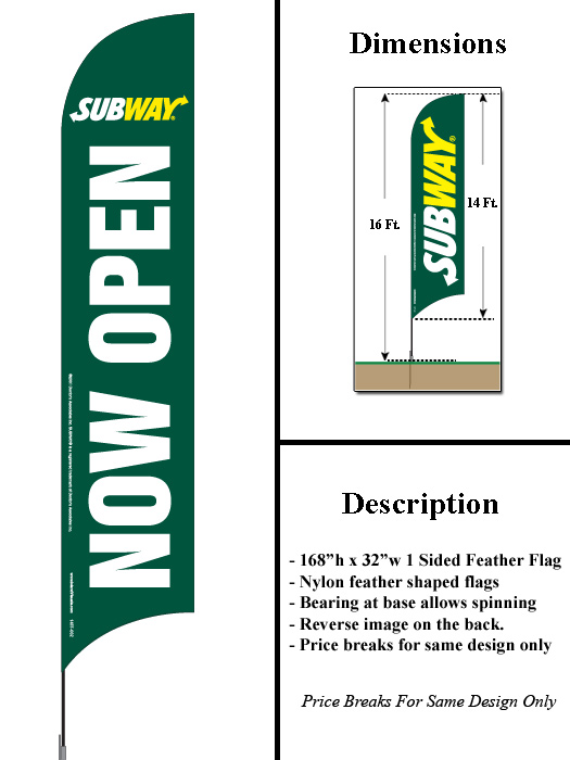 Subway Feather Flag
