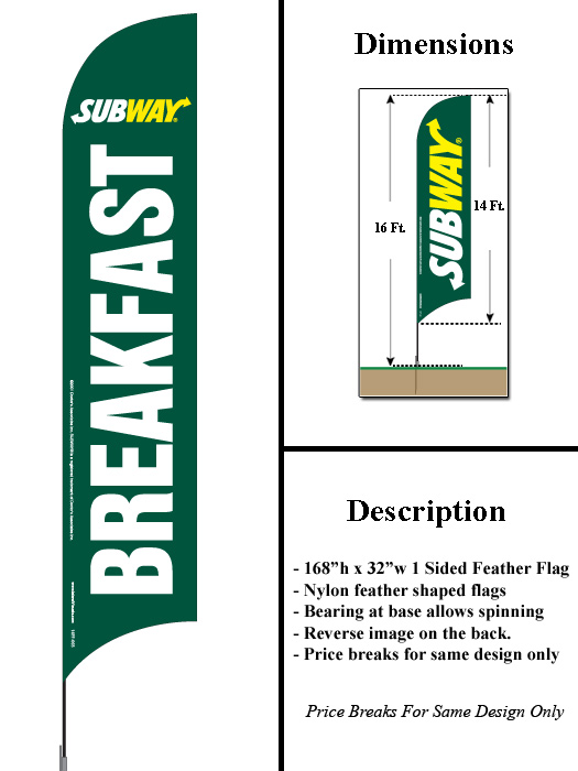 Subway Feather Flag