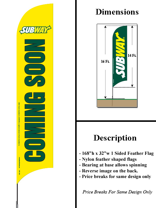 Subway Feather Flag