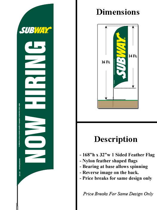 Subway Feather Flag