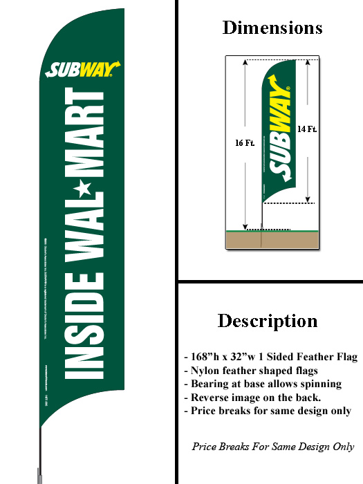 Subway Feather Flag