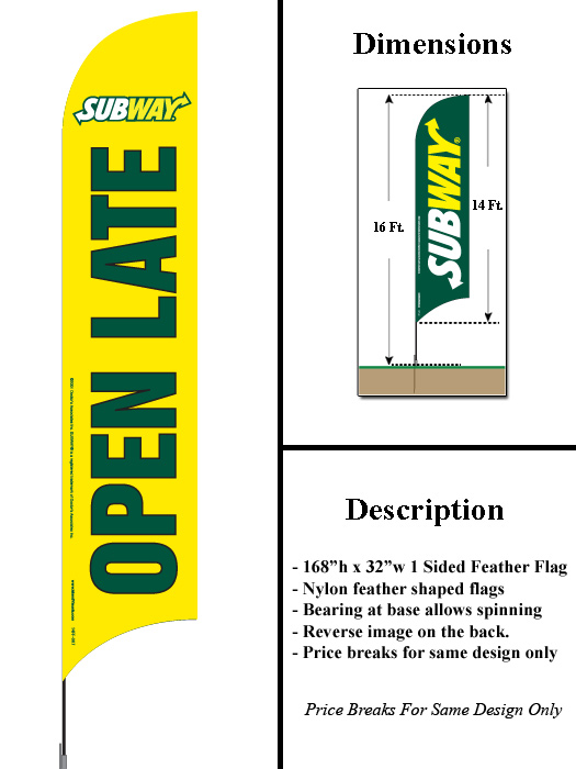 Subway Feather Flag