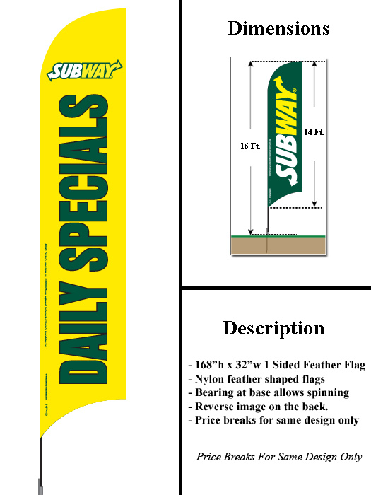 Subway Feather Flag
