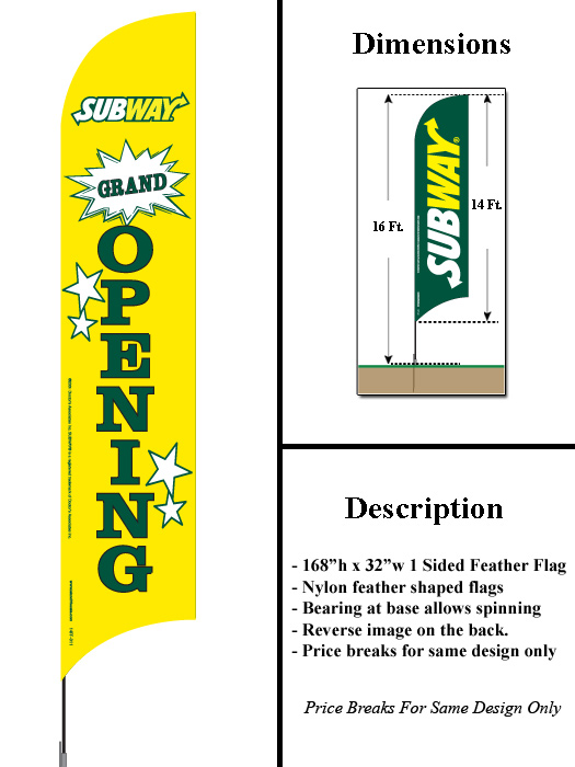 Subway Feather Flag