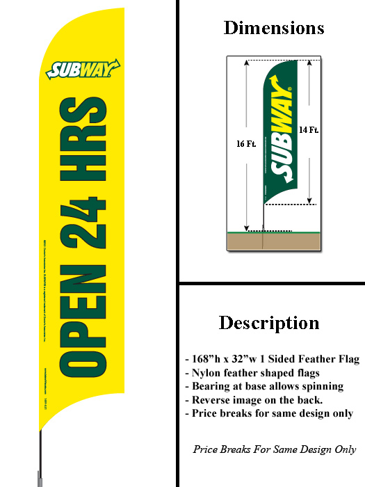 Subway Feather Flag