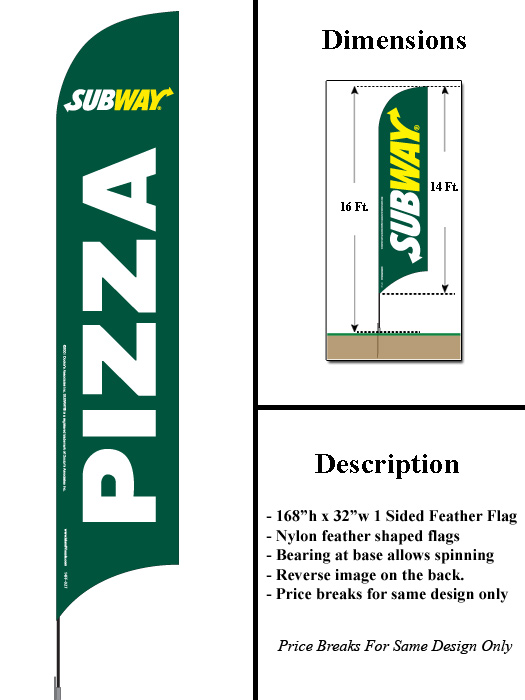 Subway Feather Flag