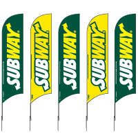 Subway Feather Flag