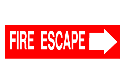 Fire Sign - Fire Escape (Right)