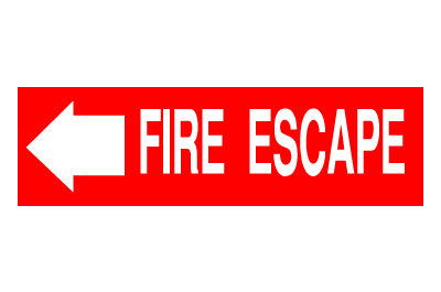 Fire Sign - Fire Escape (Left)