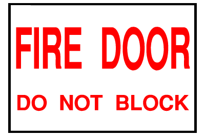 Fire Sign - Fire Door