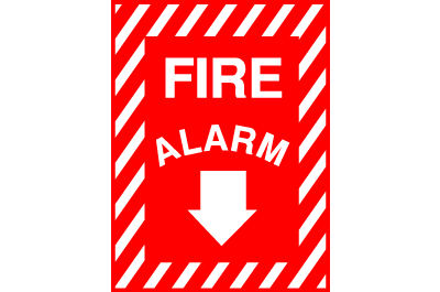 Fire Sign - Fire Alarm (Red)