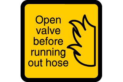 Fire Sign - Open Valve