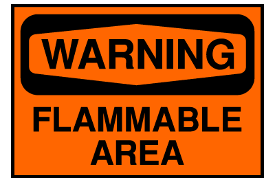 Fire Sign - Flammable Area