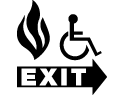 Fire Sign - Fire Escape Handicap (Right)