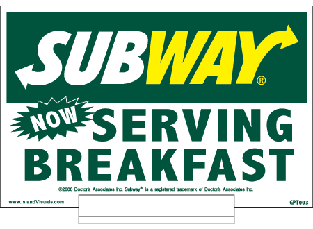 Gas Pump Top - Now Serving Breakfast