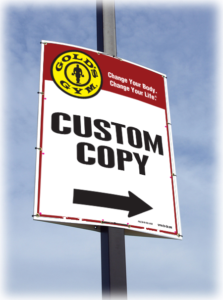 Gold's Gym Pole Sign