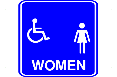 Handicap Signs - Women's Restroom