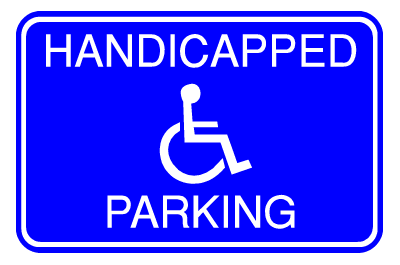 Handicap Signs - Parking Horizontal
