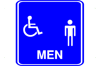 Handicap Signs - Men Restroom