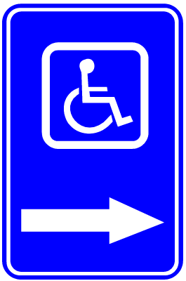 Handicap Signs - To The Right