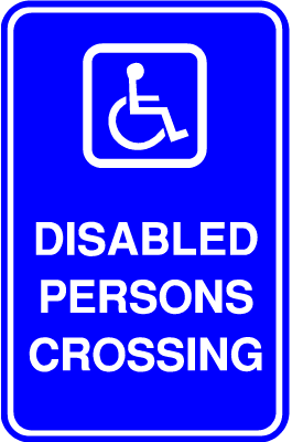 Handicap Signs - Disabled Person Crossing