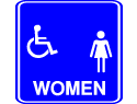 Handicap Signs - Women's Restroom