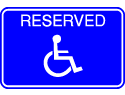 Handicap Signs - Reserved