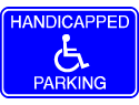 Handicap Signs - Parking Horizontal