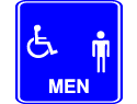 Handicap Signs - Men Restroom