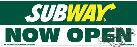 Horizontal Now Open Banner
