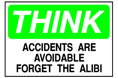 Info Signs - Avoid Accidents