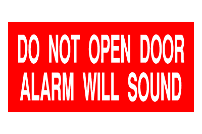 Info Signs - Alarm Will Sound