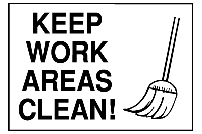Info Signs - Keep Area Clean