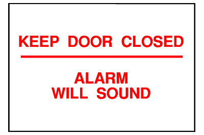 Info Signs - Keep Door Closed