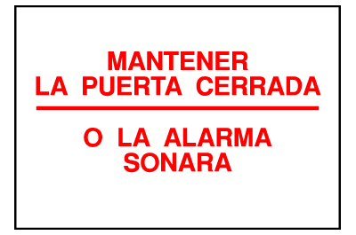 Info Signs - Keep Door Closed (Spanish)