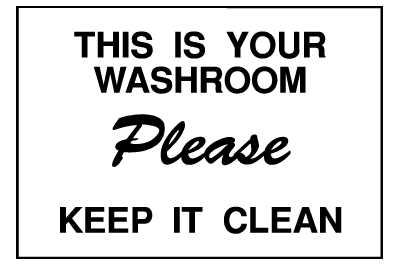 Info Signs - Washroom