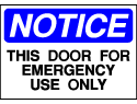 Info Signs - Door For Emergency