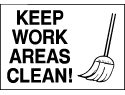 Info Signs - Keep Area Clean