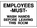 Info Signs - Must Wash Hands