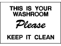 Info Signs - Washroom