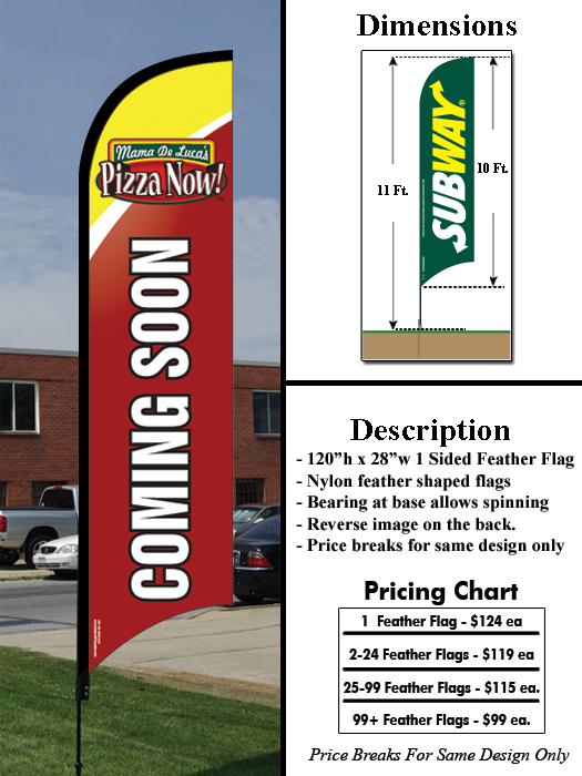 Mama DeLuca's Feather Flag