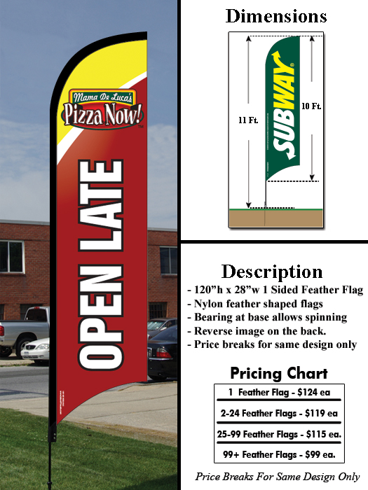 Mama DeLuca's Feather Flag