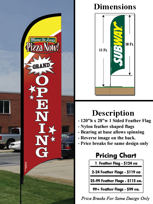 Mama DeLuca's Feather Flag
