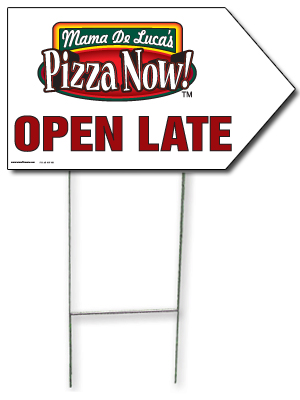 Arrow Picket Sign - Open Late