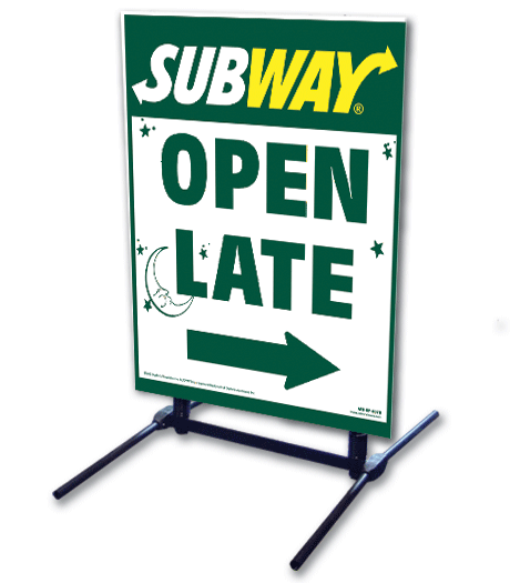 Outdoor Self Standing Sign - Open Late